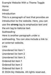 Initial website with base Tailwind styles